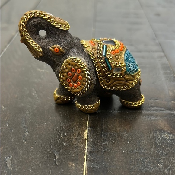 Other - Decorative Elephant Figurine with Gold Accents. Small